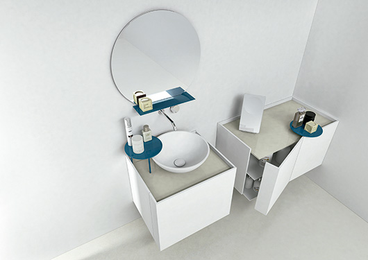 Tender de Makro, un lavabo tamaño compacto diseñado por Marco Taietta